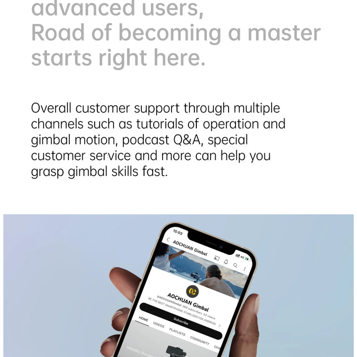AOCHUAN 3-Axis Handheld Gimbal Stabilizer SmartXE for Smartphone for iPhone Android AI Face Tracking TikTok Vlog
