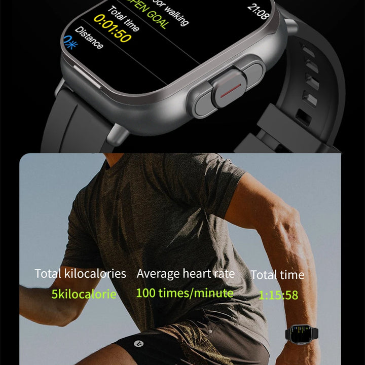2024 Smart Watch 2 in 1 With Earphone Smartwatch Bluetooth Call Men Watch GPS Track Heart Rate Monitor Play Music SmartWatch