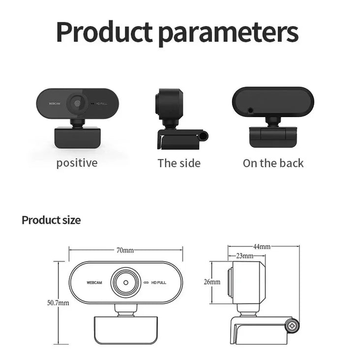 Web Camera For Work With Microphone Tripod Camera 1080P HD Computer HD USB Camera  Built In Microphone USB Network Camera