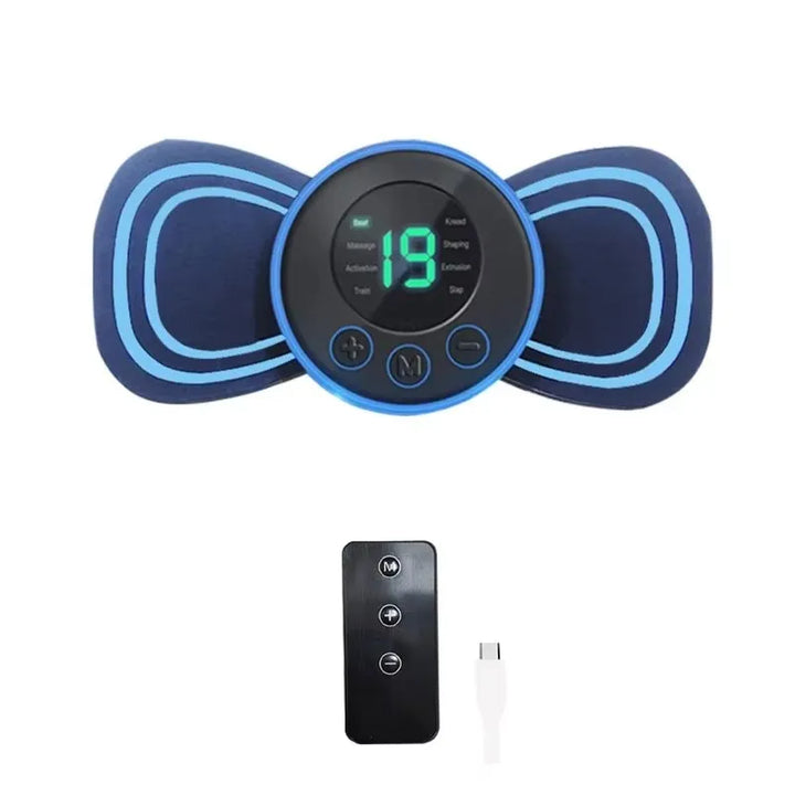 Portable Mini Electric Neck Back Massager Cervical Massage Patch Stimulator 19th gear Adjustment Body Massager