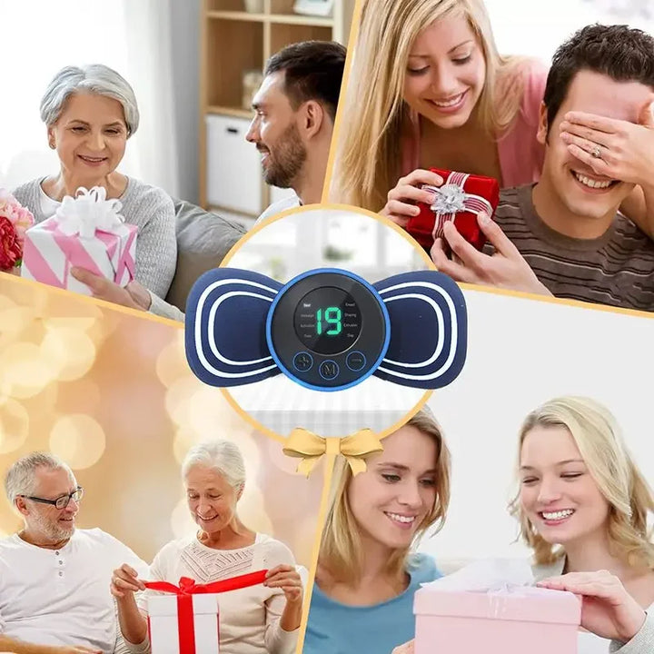 Portable Mini Electric Neck Back Massager Cervical Massage Patch Stimulator 19th gear Adjustment Body Massager