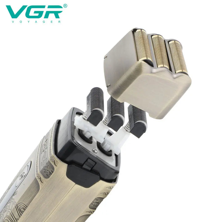 Original VGR Metal Wet Dry Electric Shaver For Men Beard And Hair Facial Electric Razor Balds Head Shaving Machine Rechargeable