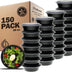 Meal Prep Containers with lids [150 Pack] Food Storage Containers, Bento Box, BPA-Free, Stackable, Microwave