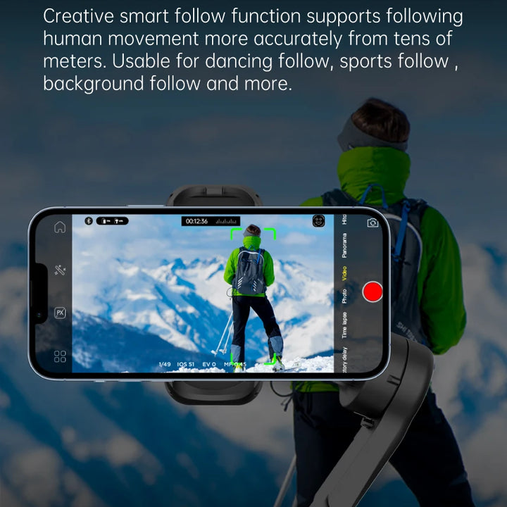 AOCHUAN 3-Axis Handheld Gimbal Stabilizer SmartXE for Smartphone for iPhone Android AI Face Tracking TikTok Vlog