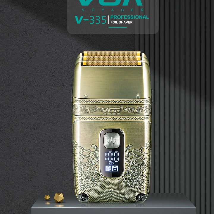 Original VGR Metal Wet Dry Electric Shaver For Men Beard And Hair Facial Electric Razor Balds Head Shaving Machine Rechargeable