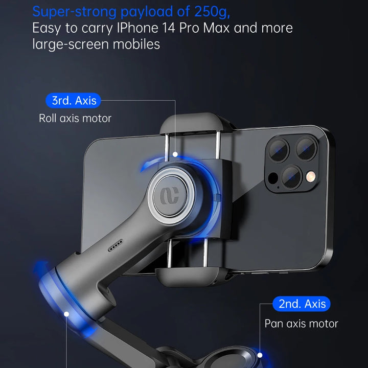 AOCHUAN 3-Axis Handheld Gimbal Stabilizer SmartXE for Smartphone for iPhone Android AI Face Tracking TikTok Vlog