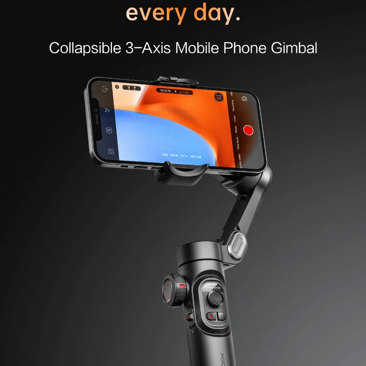 AOCHUAN 3-Axis Handheld Gimbal Stabilizer SmartXE for Smartphone for iPhone Android AI Face Tracking TikTok Vlog