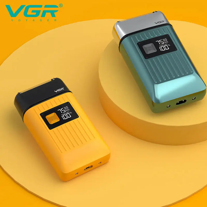 VGR Rechargeable Hair Shaver For Men Wet Dry Face Electric Shaver Beard Electric Razor Bald Head Shaving Machine With Extra Mesh