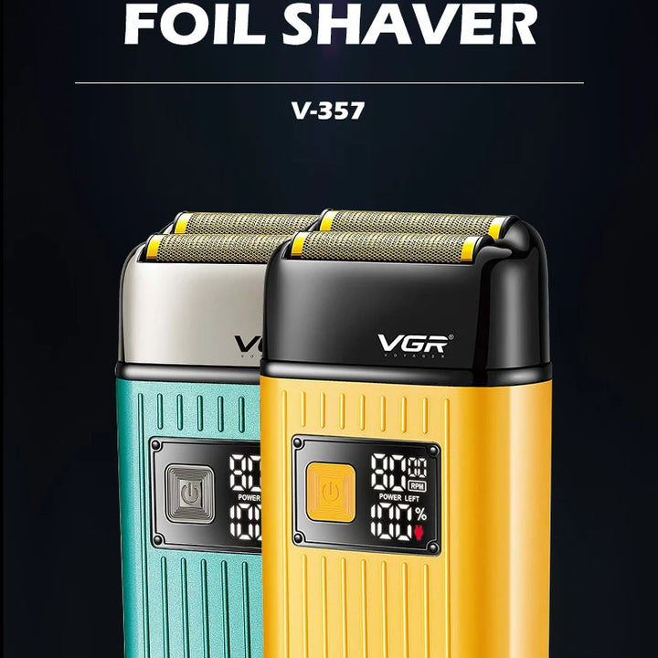 VGR Rechargeable Hair Shaver For Men Wet Dry Face Electric Shaver Beard Electric Razor Bald Head Shaving Machine With Extra Mesh