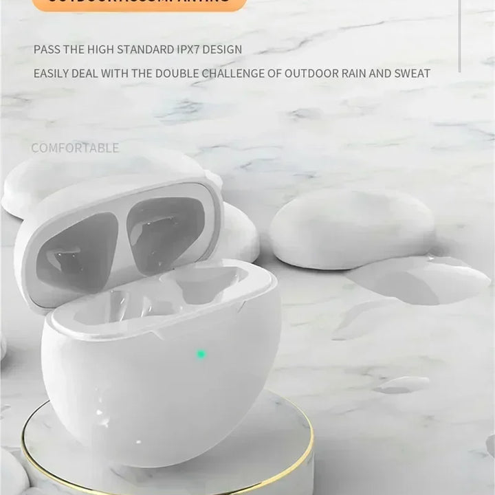 TWS Pro6 Earphone Bluetooth Headphones with Mic 9D Stereo Pro 6 Earbuds for Xiaomi Samsung Android Wireless Bluetooth Headset