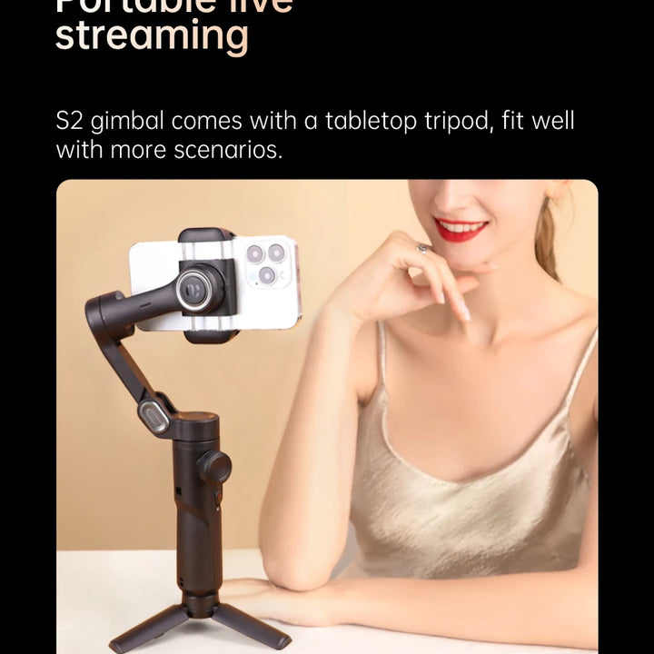 AOCHUAN 3-Axis Handheld Gimbal Stabilizer SmartXE for Smartphone for iPhone Android AI Face Tracking TikTok Vlog