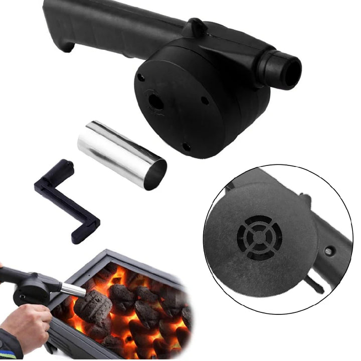 Outdoor Barbecue Fan Hand-cranked Air Blower Portable BBQ Grill Fire Bellows Tools Picnic Camping Accessories Barbeque