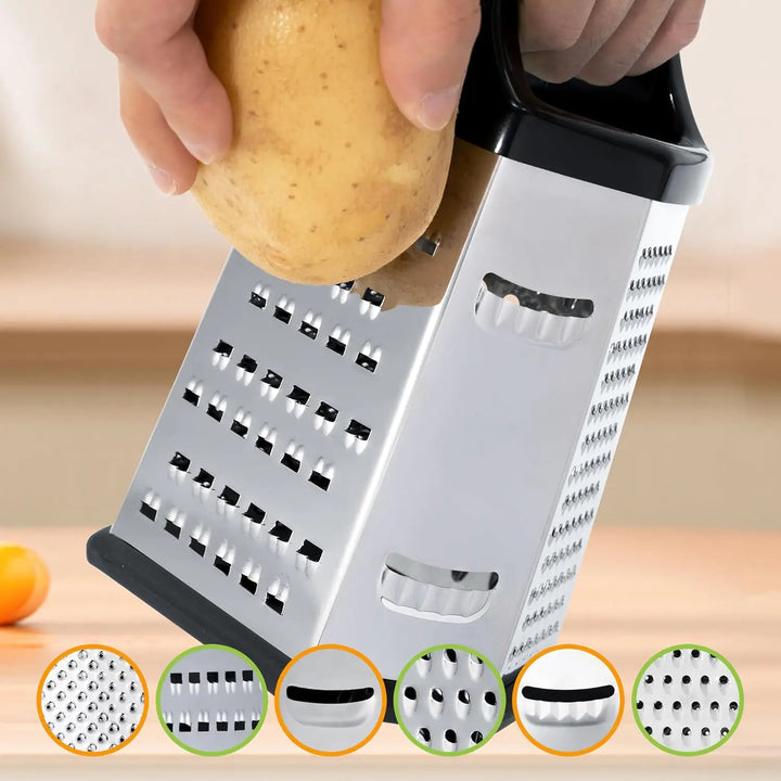 Multifunctional Vegetables Box Grater Stainless Steel 6 Sides Slicer Shredders Manual Cheese Potato Graters Kitchen Accessories