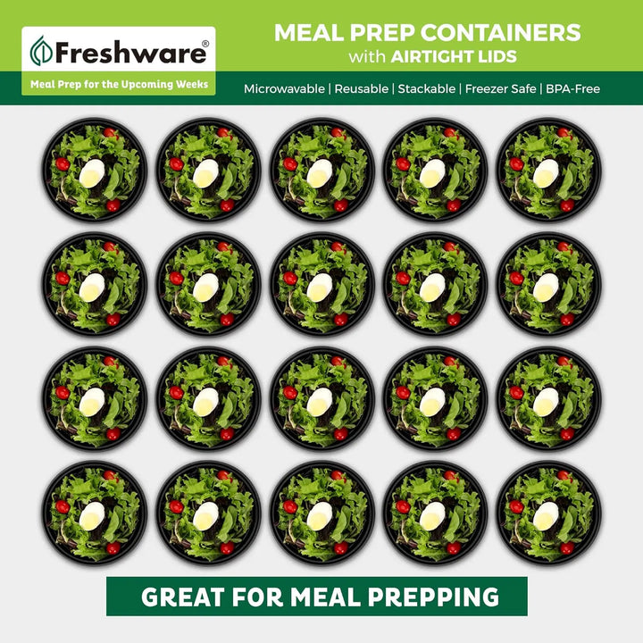 Meal Prep Containers with lids [150 Pack] Food Storage Containers, Bento Box, BPA-Free, Stackable, Microwave