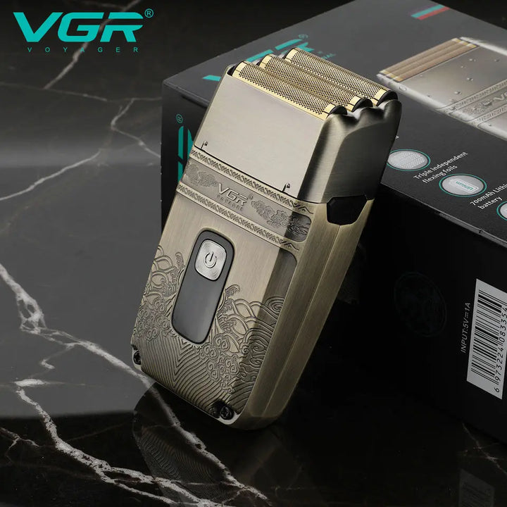 Original VGR Metal Wet Dry Electric Shaver For Men Beard And Hair Facial Electric Razor Balds Head Shaving Machine Rechargeable